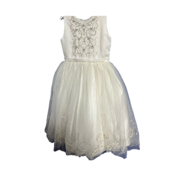 Joan Calabrese for Mori Cheri Size 5 Girls Flower Girl / Formal Dress White - Picture 1 of 3